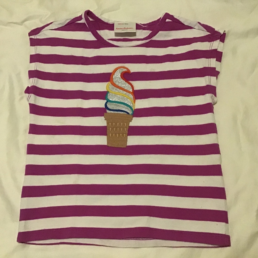 Hanna Andersson Purple Stripey Sparkly Icecream